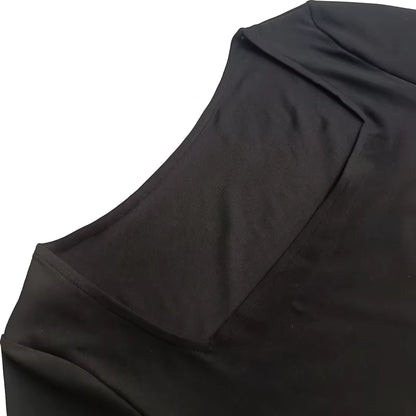 Short Sleeve Bodysuits Summer Square-Cut Collar Solid Bodycon Elastic Romper Sexy Y2K Women Clothing Fashion Club Party 2521